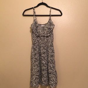 Ruffled Zebra Print Dress